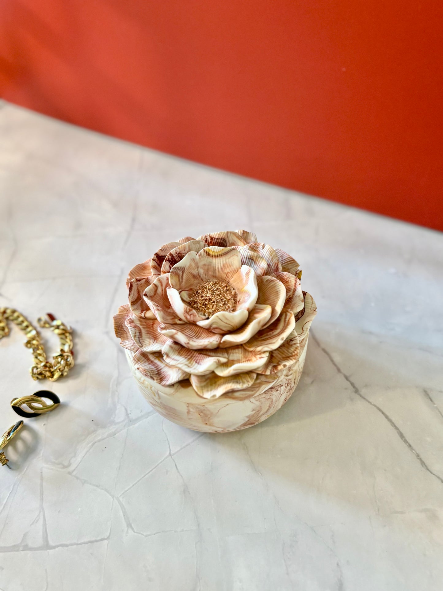 Camelia blush – Candela o vasetto Porta Gioie