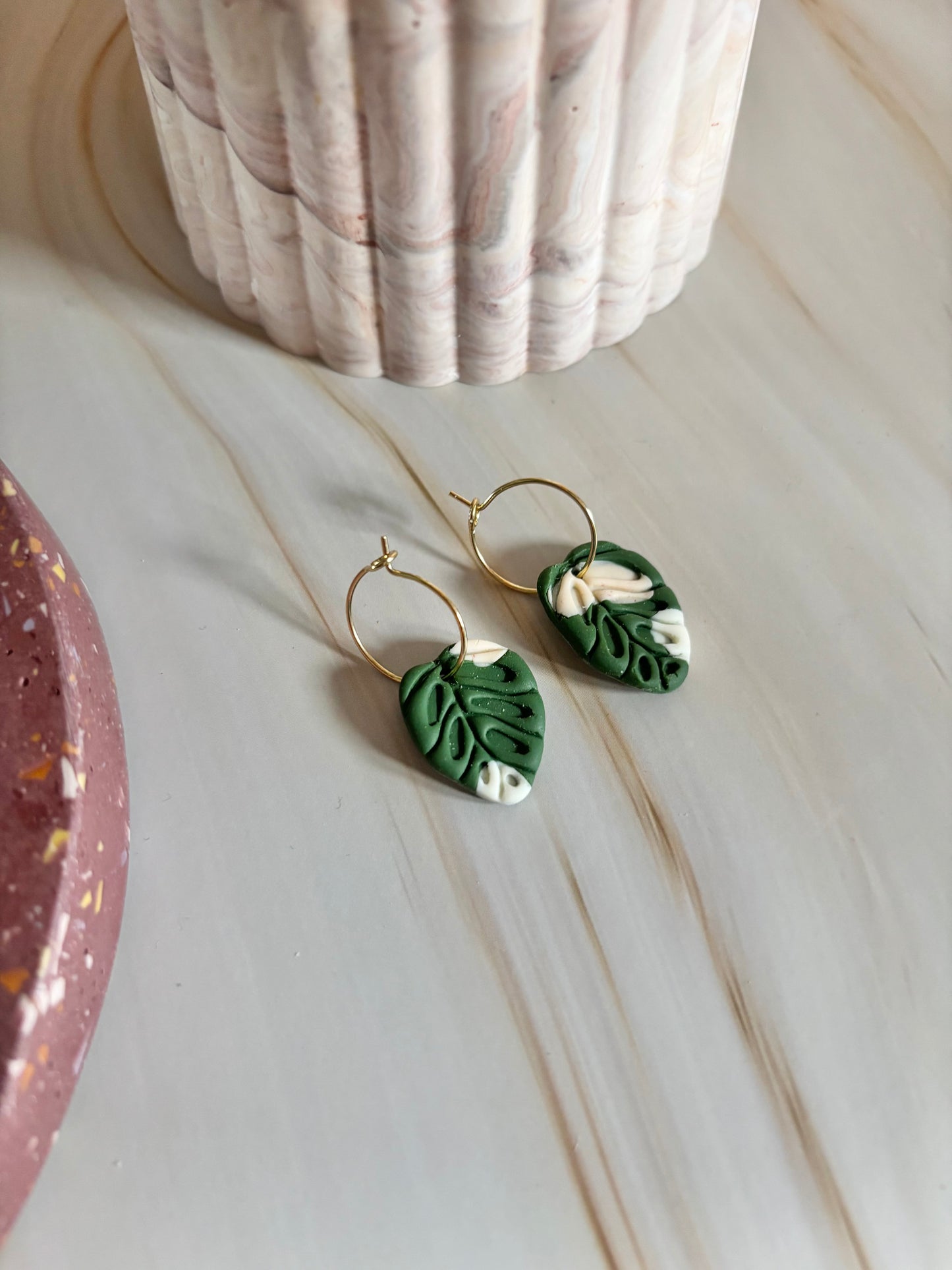 Orecchini Monstera simple Loop