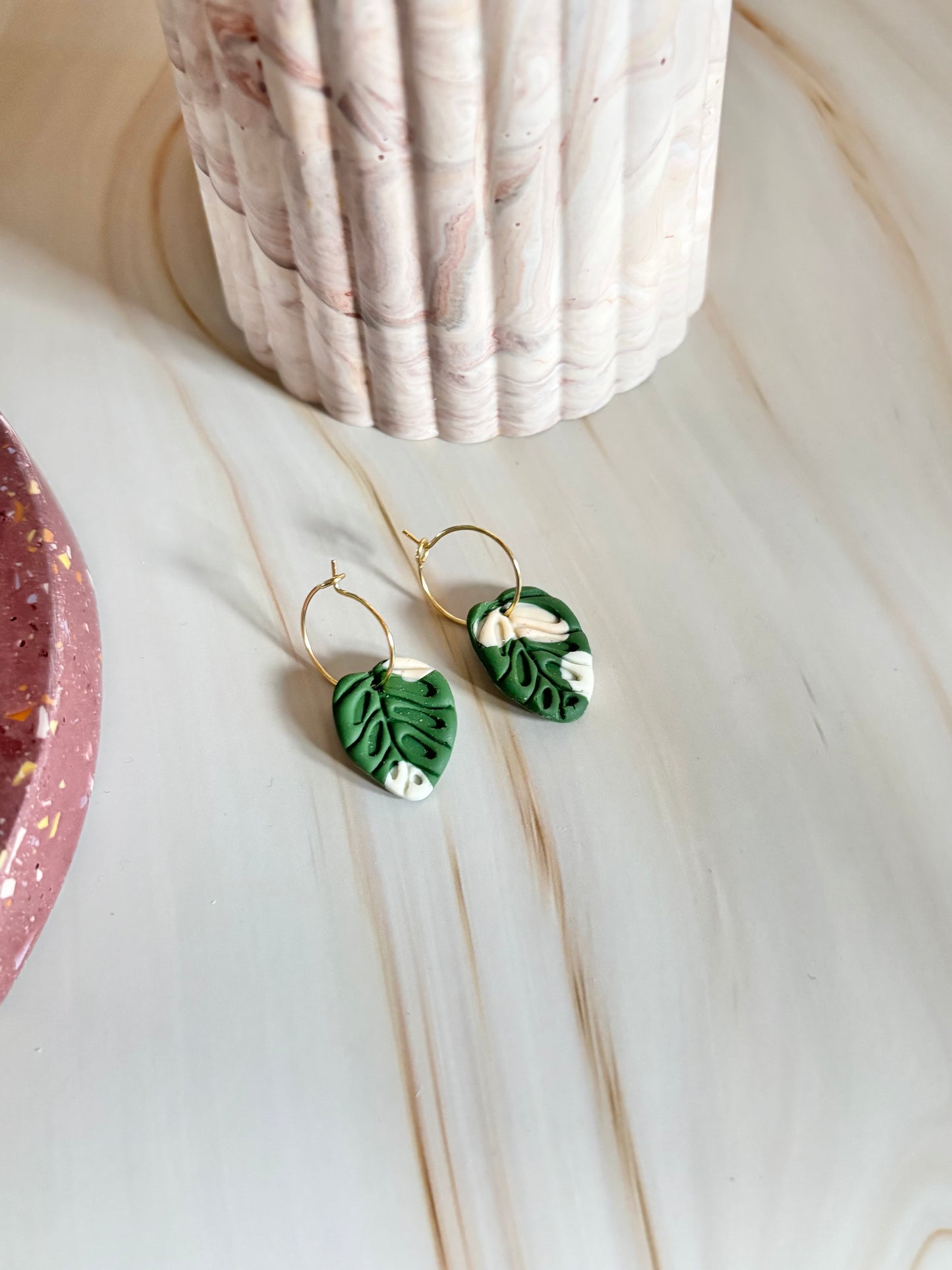 Orecchini Monstera simple Loop