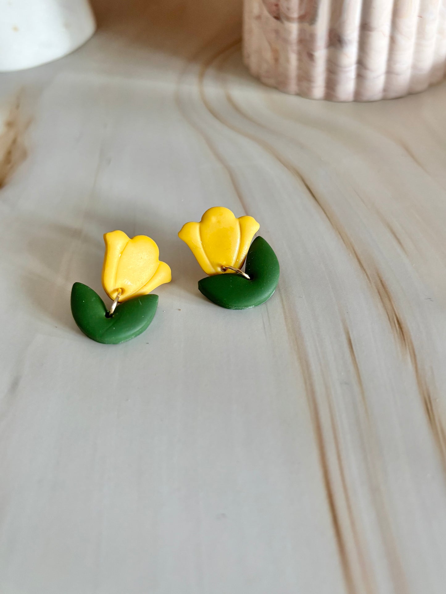 Orecchini Tulipano giallo