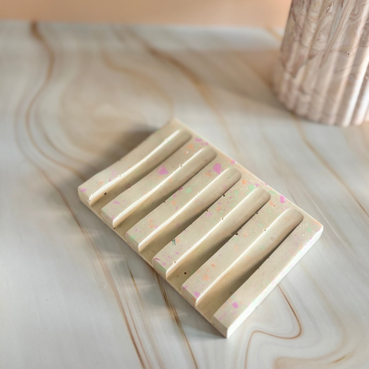 Porta Sapone Moderno Geometrico - Sand