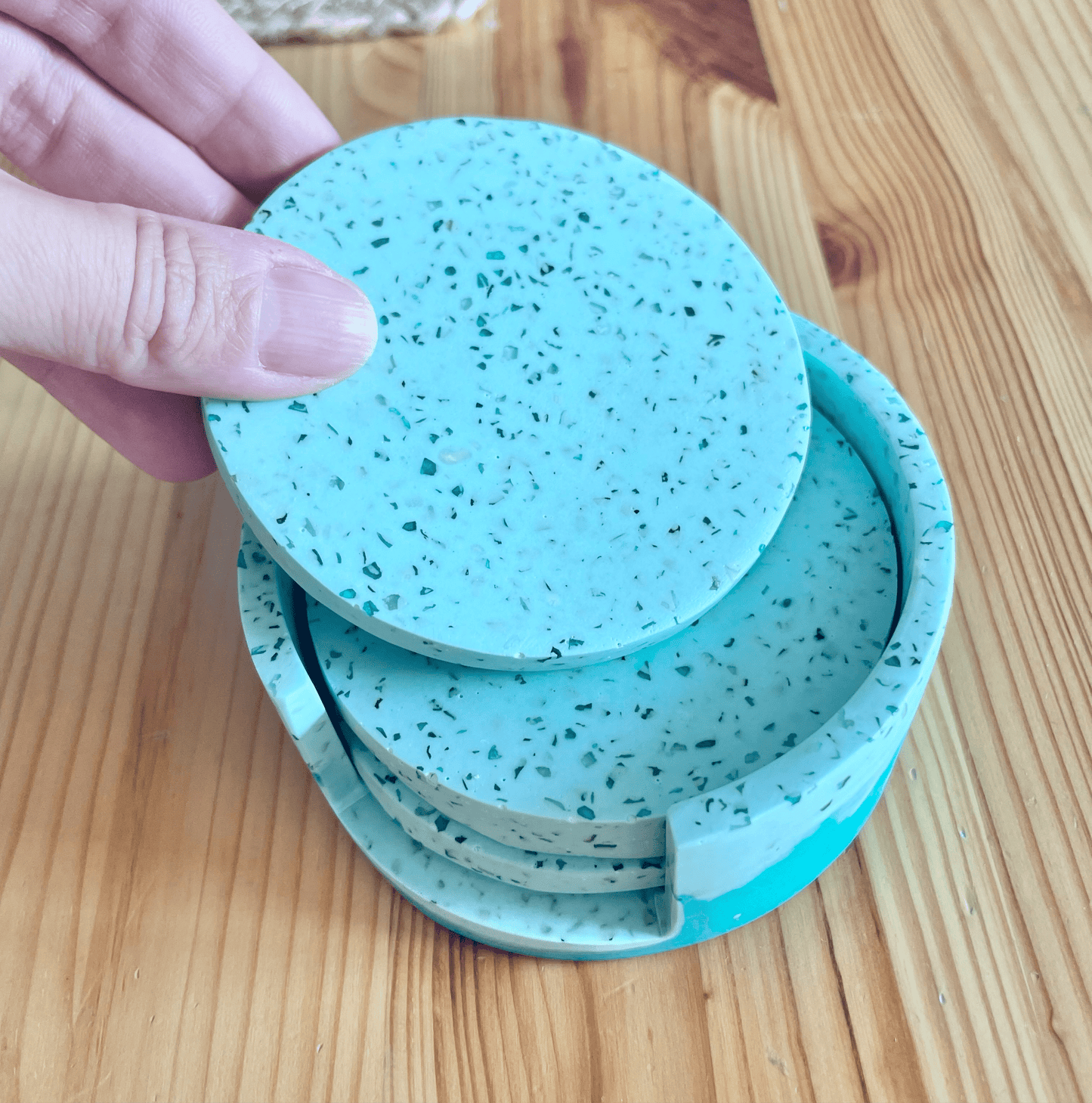Kookie.it Arredamento Kit Fai da Te - Crea il tuo Set di Sottobicchieri in Eco Resina
