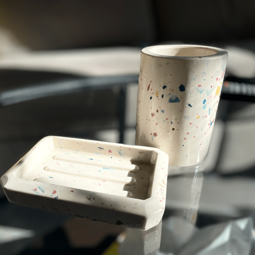 Kookie.it Arredo Set Bagno - Porta sapone e porta spazzolini