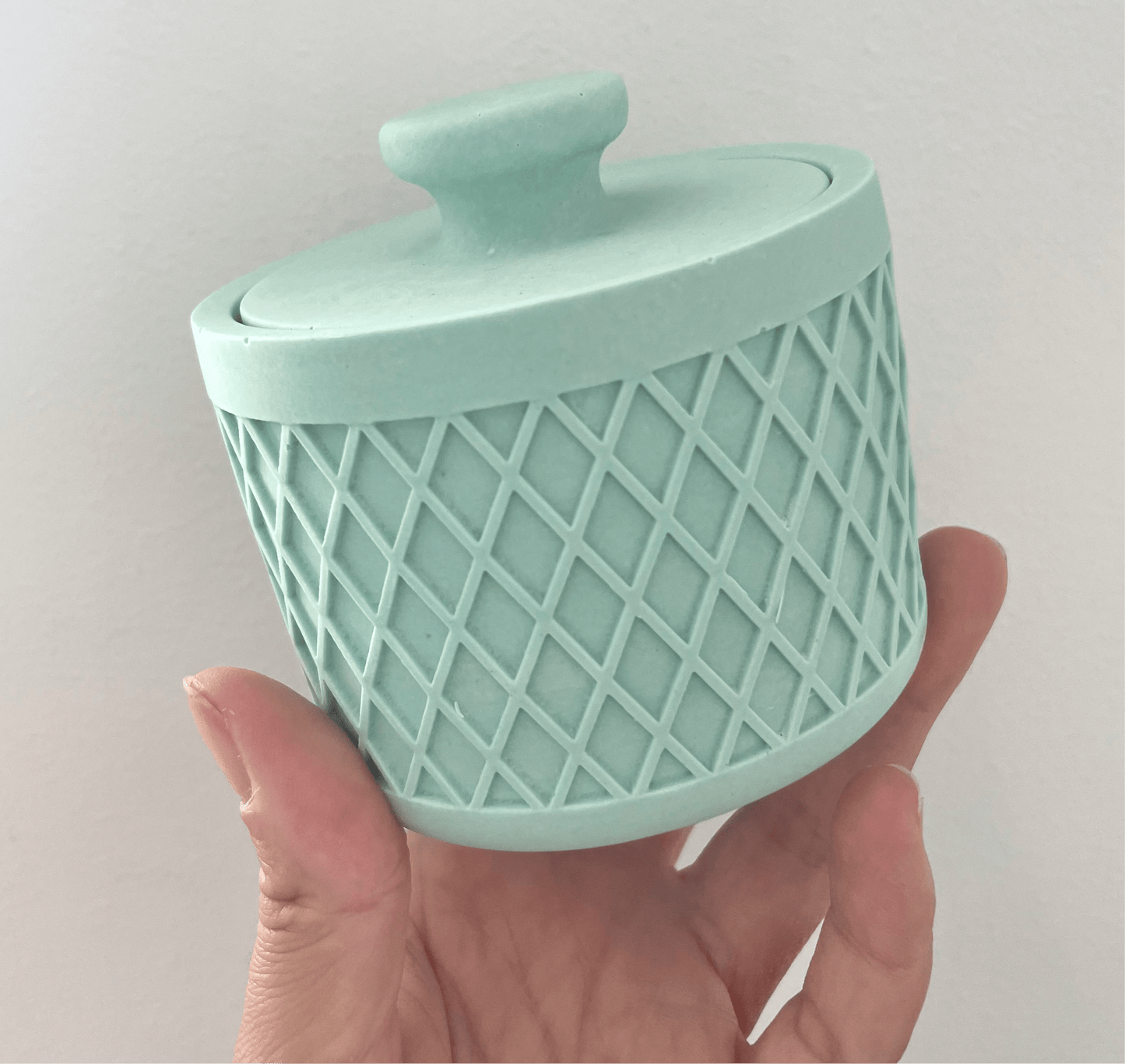Kookie.it Arredo Vasetto Pompom Menta - Realizzato a mano