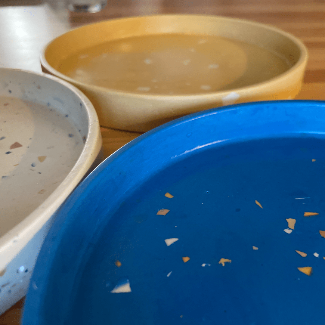 Kookie.it Blu Vassoio in eco resina fatto a mano