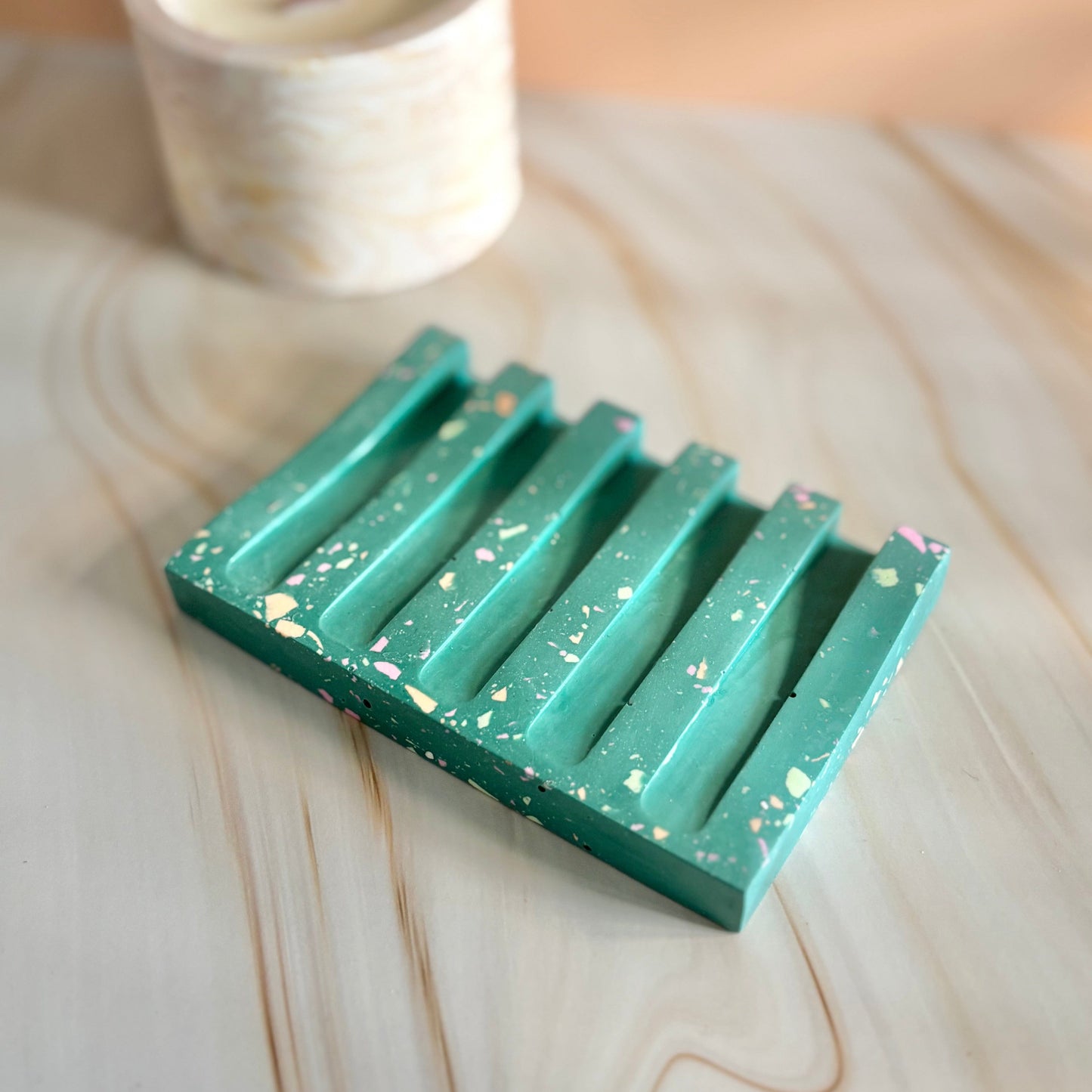 Kookie.it Porta Sapone Moderno Geometrico - Lush Green