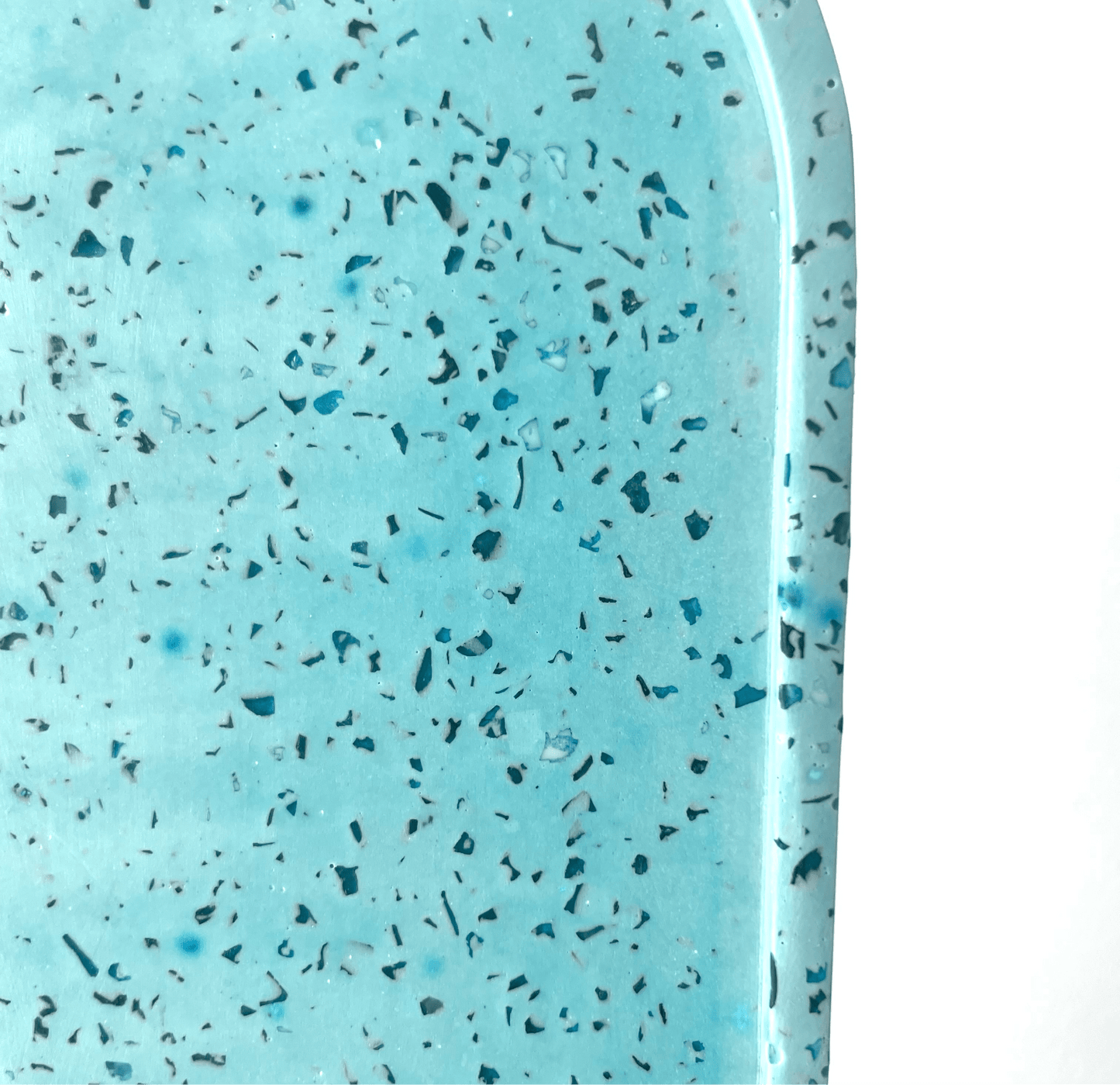 Kookie.it Svuotatasche/portasapone Ovale - Terrazzo Vetro - Ocean Blue