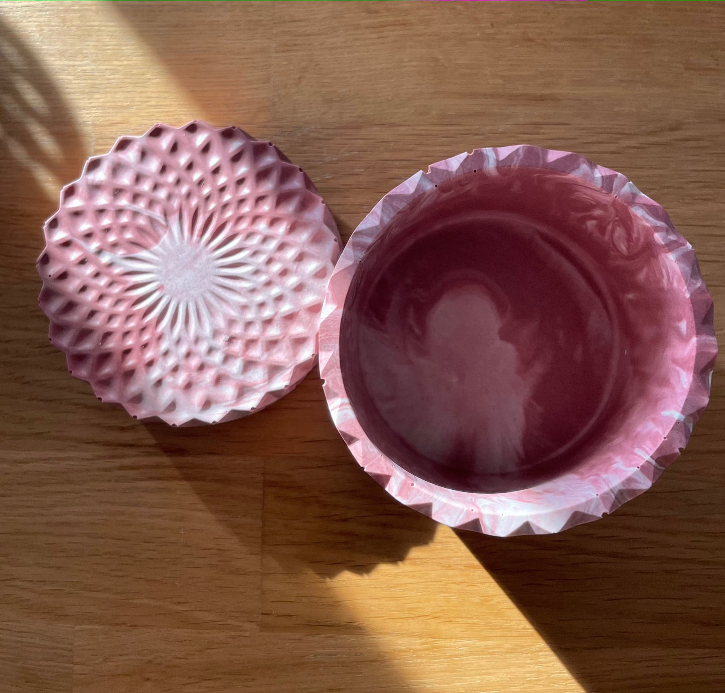 Kookie.it Arredamento Fuchsia Vasetto geometrico effetto marmo