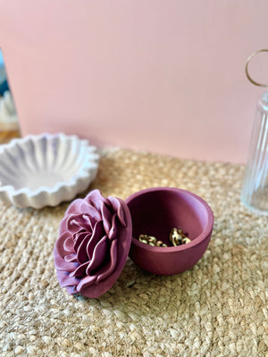 Bloom Rose - Prune - vasetto Candela o Porta Gioie