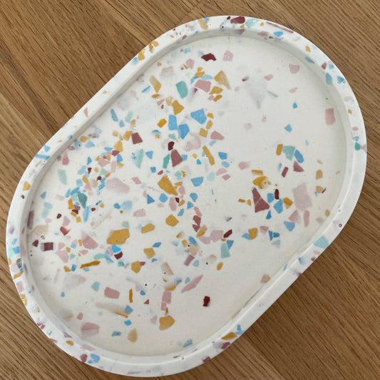 vassoio eco resina terrazzo