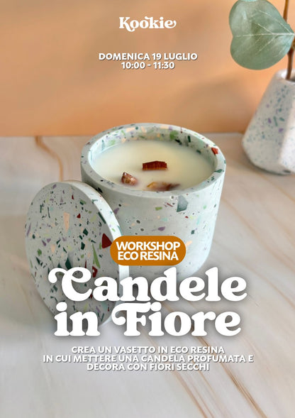 Candele in fiore - Crea la tua candela in eco-resina