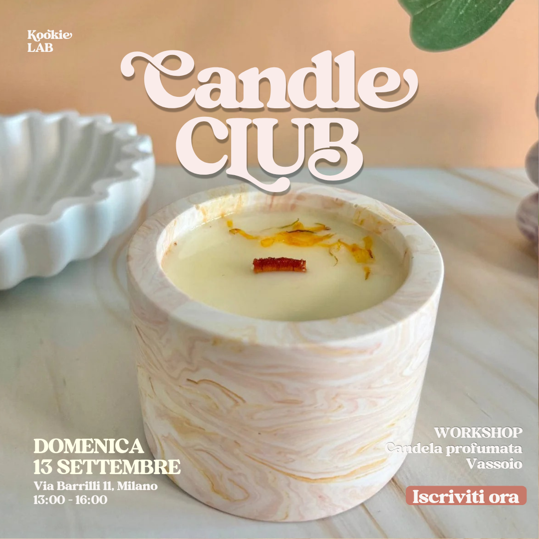 Candle Club: crea vasetto, candela e vassoio