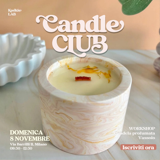 Candle Club - Crea la tua candela profumata e il suo vassoio con l’eco resina