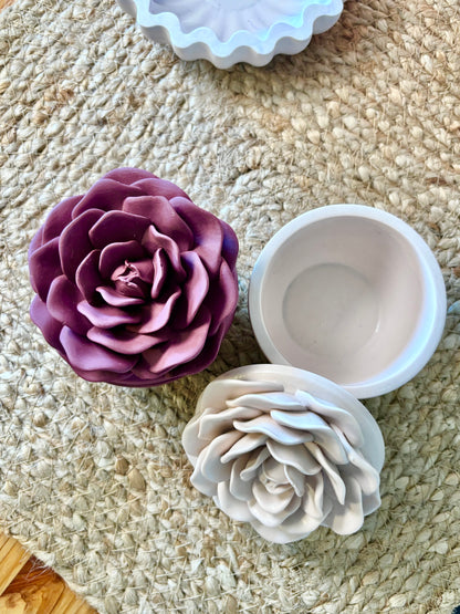 Bloom Rose - Prune - vasetto Candela o Porta Gioie