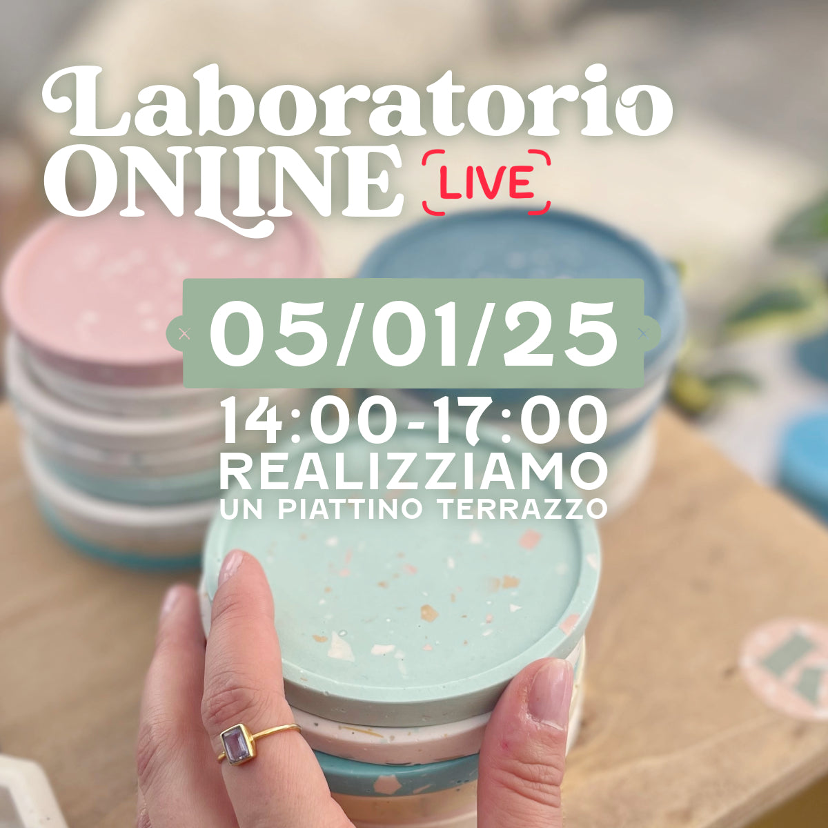 Laboratorio online di eco resina 5 GENNAIO 2025 - Evento LIVE (materiale incluso)