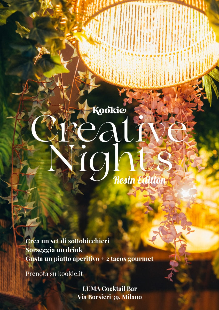 Creative Nights - Resin Edition - Sottobicchieri in eco resina + Drink & Tapas @ Luma - Kookie.it