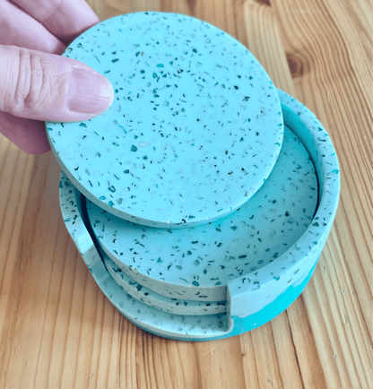 Kookie.it Arredamento Set di sottobicchieri - Menta Glass Terrazzo