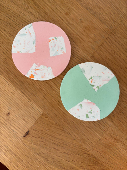 Kookie.it Arredo Coppia di sottobicchieri Crush Terrazzo