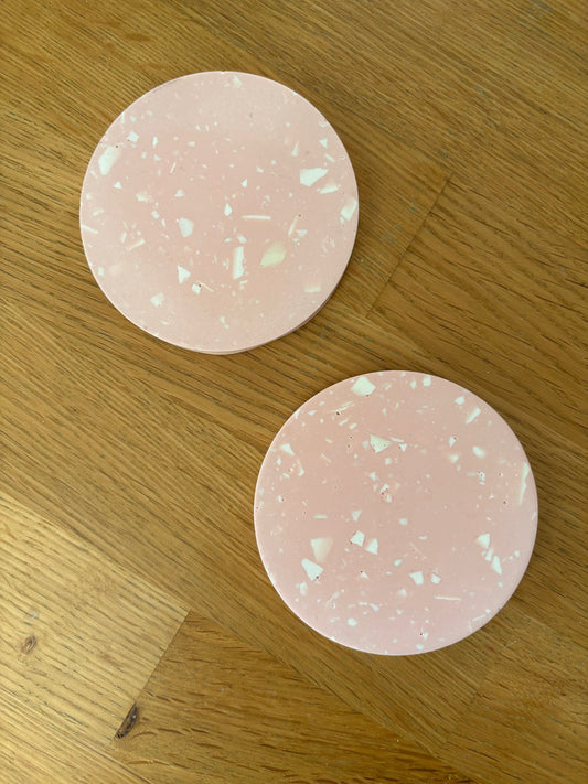 Kookie.it Arredo Coppia di sottobicchieri Rosa Terrazzo