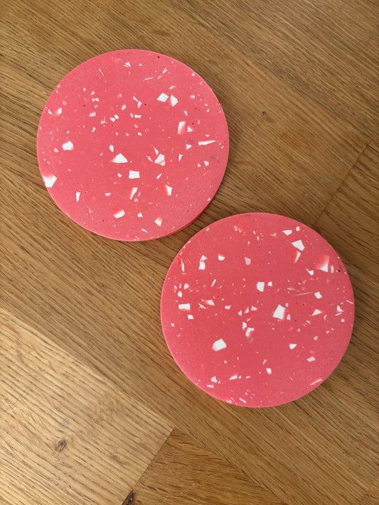 Kookie.it Arredo Coppia di sottobicchieri Rosso Terrazzo
