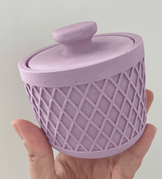 Kookie.it Arredo Vasetto Pompom Viola - Realizzato a mano