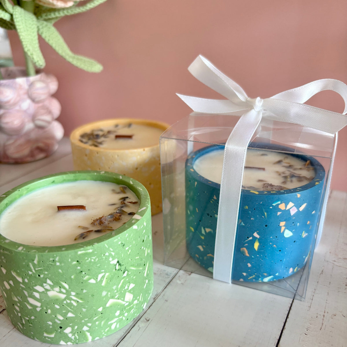 Candela Blue Terrazzo - Cotton - Kookie.it