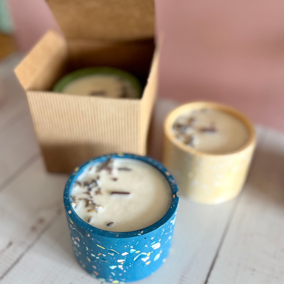 Candela Blue Terrazzo - Cotton - Kookie.it