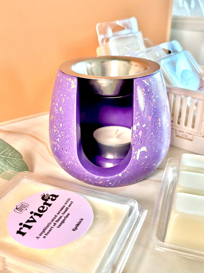 Kookie.it Brucia Essenze Violetta Pop – Handmade con piattino in acciaio