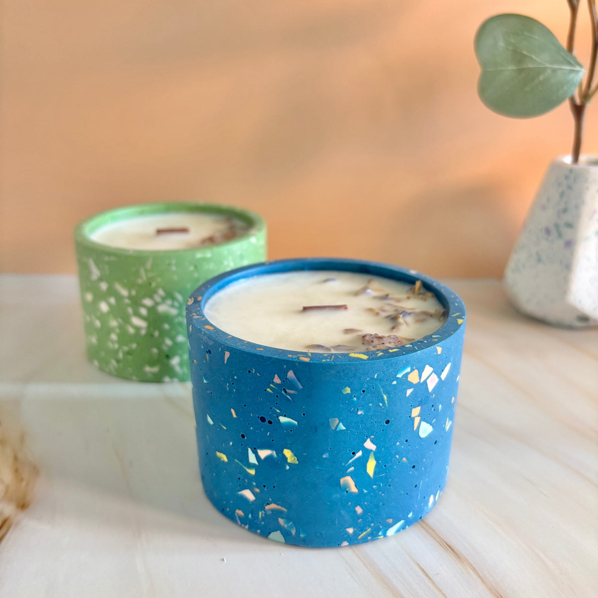 Candela Blue Terrazzo - Cotton - Kookie.it