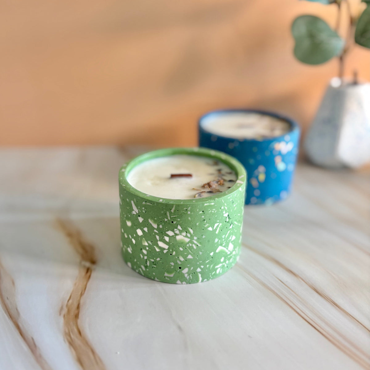 Candela Blue Terrazzo - Cotton - Kookie.it