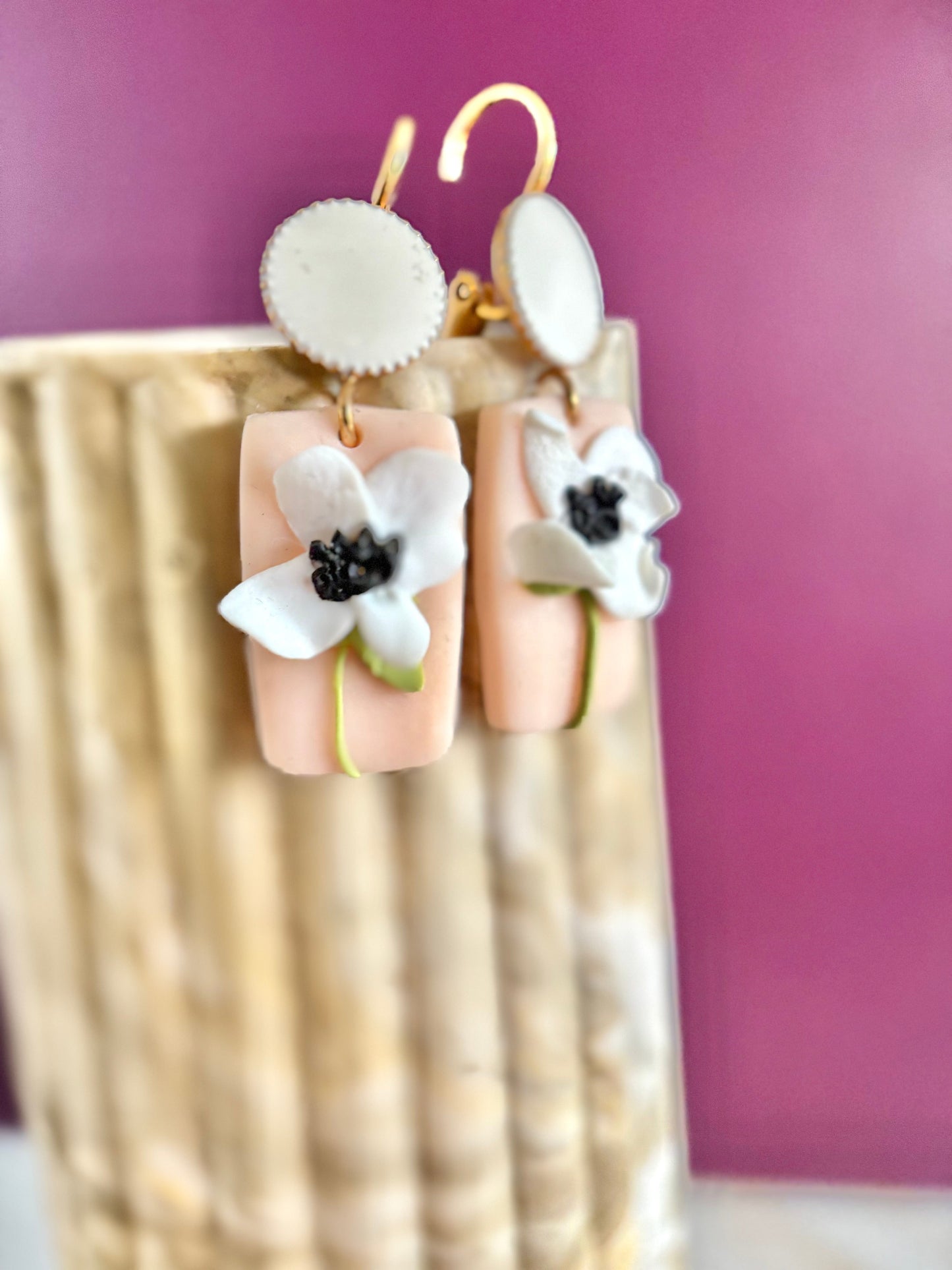 Kookie.it gioielli Orecchini Papavero bianco