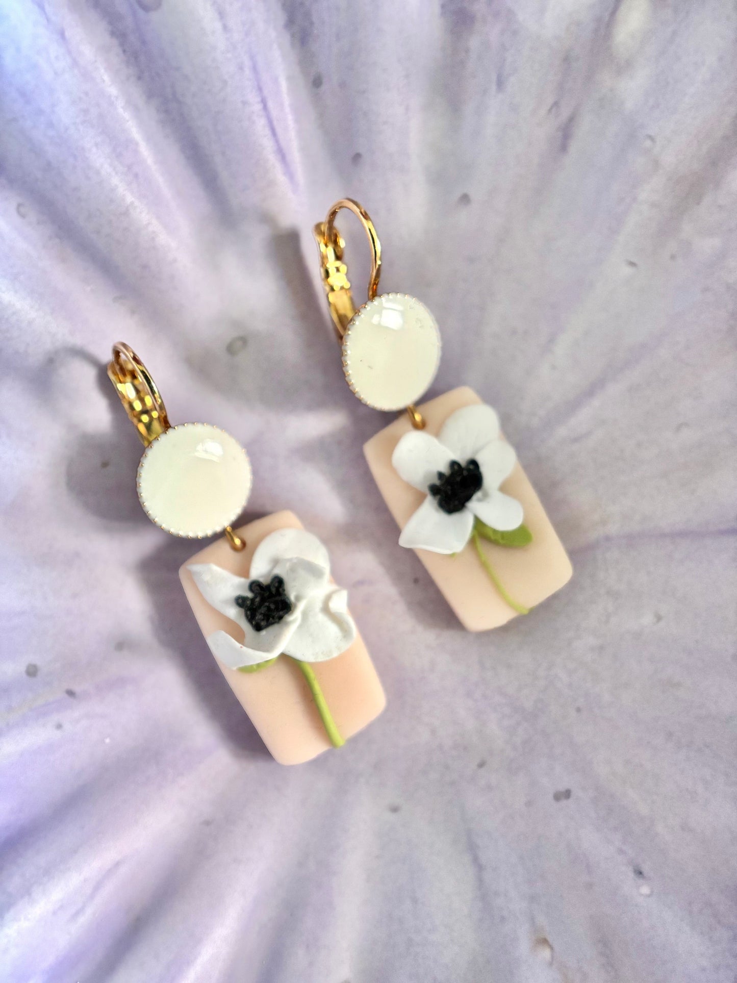 Kookie.it gioielli Orecchini Papavero bianco