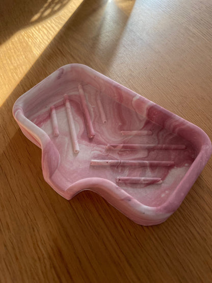 Kookie.it Rosa Porta Sapone effetto marmo